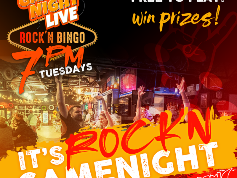 Rocking Bingo Game Night Live Tusdays at landsharks